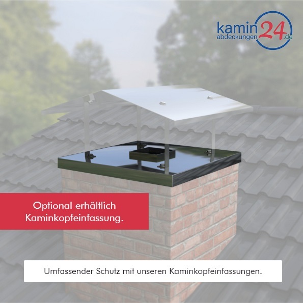 Schornsteinabdeckung Dach 900 mm Breite / Edelstahl